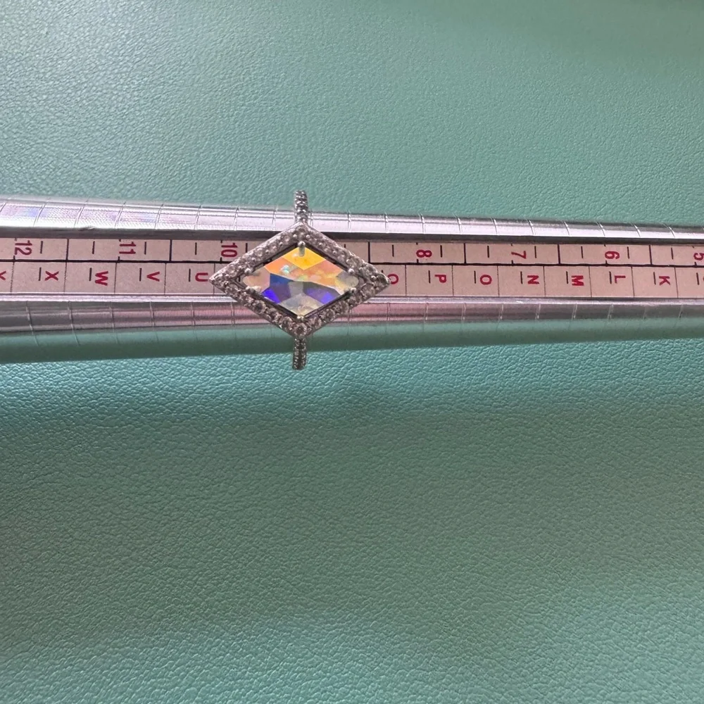 Fragrant Jewels Silver and Holographic NWOT Ring Size 9